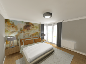 Csősz Tóth Anita lakberendező, nyugodt kisvárosi ingatlan háló 01